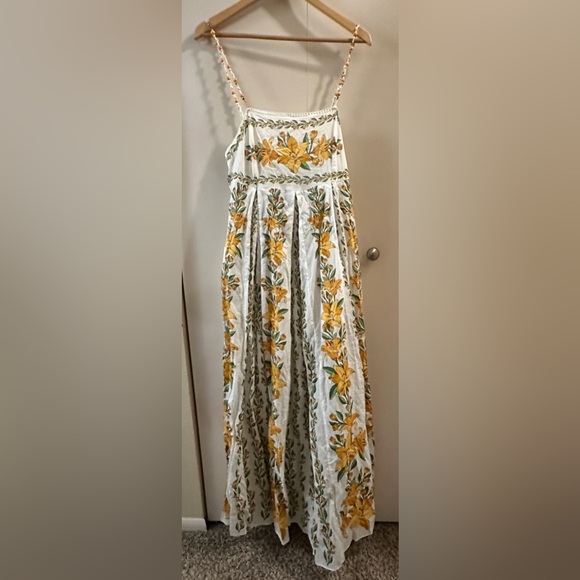 NWT Farm Rio Tropical Lightness Floral Cotton Maxi Dress Sundress M Medium - Picture 8 of 11